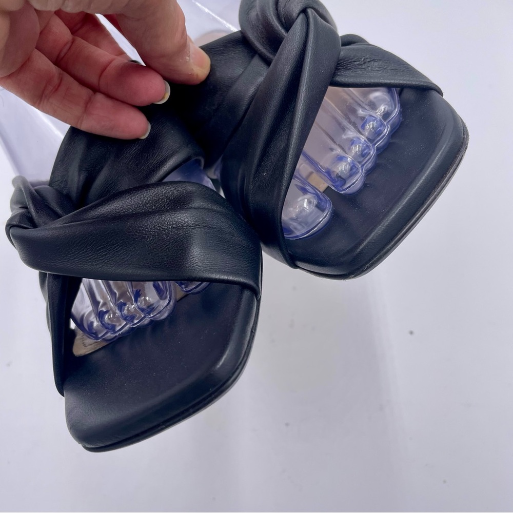 NEW‎ Everlane Black Leather Day Twist Heel in Size 7.5 - Picture 6 of 14